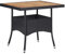 Myheimly Akazienholz Massiv Gartentisch 4 Personen Esstisch Terrassentisch Balkontisch Rattantisch Gartenmöbel Poly Rattan 80x80x75cm Schwarz