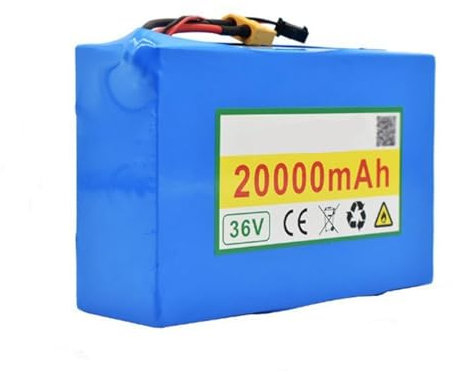 QmEna 36 V 20 Ah E-Bike-Akku für 250 W 500 W Elektrofahrrad-Scooter-Motor, E-Bike-Lithium-Ionen-Akku, Elektrofahrrad-Akkupack mit Ladegerät T+DC