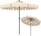 KOMFOTTEU Parasol de Jardin, φ270 x 244 cm, Protection solaire, Angle réglable, Parasol de Terrasse avec Manivelle, Parasol d'Extérieur idéal pour Terrasse, Picine, Café, SANS BASE (Beige)