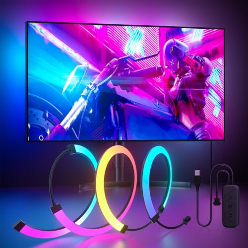 MIWATT Gaming Monitor Light, Backlight with Screen Color sync Effect for 27-32inch Computer Monitor, Compatible with Windows