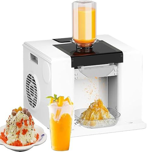 Machine à glace coréenne 280 W Machine à glace électrique – Capacité 60 kg/24 h, baril de 750 ml, plateau séparé, interrupteur de sécurité – Broyeur à glace domestique pour glace pilée et flocons de