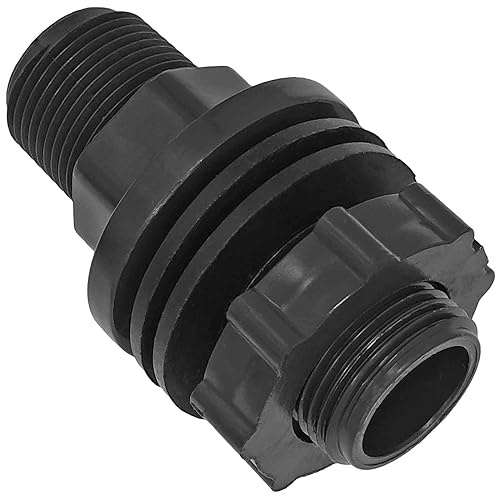 Tank Fass Regentonnen Durchführung Verschraubung robust und lang aus Kunststoff PP mit 2 Dichtungen 2 Zoll AG Außendurchmesser für Loch Durchmesser 60mm Gewinde Fitting