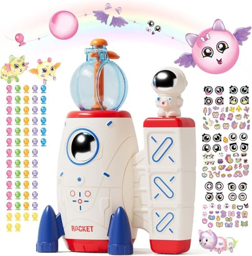 Keeplus DIY Space Magic Balloon Craft Kit, Sticker Decorated Balloons Toy, DIY Ballon Raum Rakete Kit, Raketen-Luftpumpen-Spaß mit Ballonmonster-Kumpels, DIY Kreative Aktivität für Kinder (230PCS)