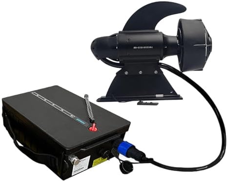 Moteur électrique de pêche sous-marine pour bateau, kayak et planche de paddle (SUP) - 600 W, 24 V, poussée de 28 livres (batterie 30 AH)