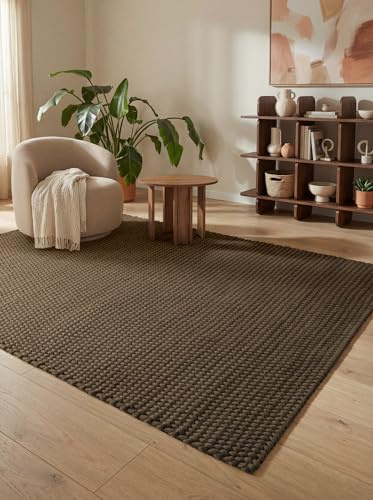 Ted Baker Seil-Teppich Rope - Wohnzimmerteppich Rope-Optik, Outdoorgeeignet Seilgeflecht-Teppich, Pflegeleicht & Robust, Seil Look Geflochten für Wohnzimer, Esszimmer, Terrasse - Braun, 80x150cm