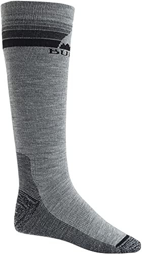 Burton Men's Emblem Midweight Socks, Gray Heather, Large