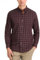 Van Heusen Men's Wrinkle Free Long Sleeve Button Down Shirt, Slim Fit, Comfortable Stretch Fabric, Red Pinot Noir, Large