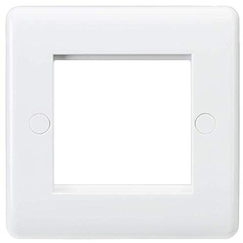 Knightsbridge CU2G Curved Edge 2 Gang Modular Faceplate, White