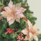 KI Store Large Christmas Poinsettia Rose Gold 6pcs 30cm Artificial Flower Picks Spray for Christmas Tree Decoration Wreath Garland