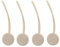 Lewondr Magnetischer Vorhang Raffhalter zum Anklemmen Vorhänge(4 Stücke), Fenster drapieren Holdbacks Dekoratives Handstrickendes mit starkem dauerhaftem Magneten für Innenministerium - Beige