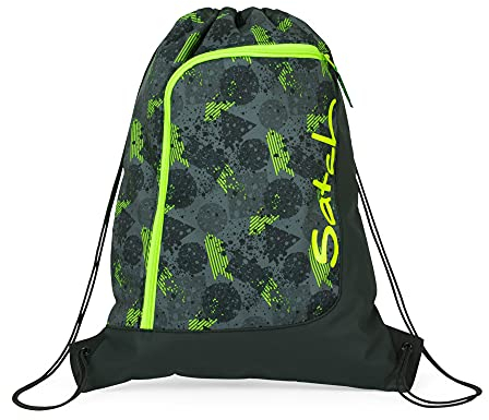 Satch Off Road Sporttasche für Kinder, Unisex, Schwarz/Grün/Neon, Einheitsgröße