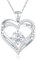 CDE Necklaces for Women Birthstone Pendant, Sterling Silver Love Heart Rose Gold Jewellery Gifts for Mum Her Wife Girlfriend Anniversary Birthday Mothers Day (925 Sterling Silver, 04-Apr)