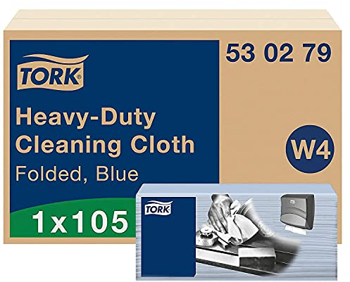 Tork Extra Starke Reinigungstücher Blau W4, stark und saugfähig, 1 × 105 Tücher, 530279
