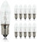 Luxvista 3W E10 34V Glühbirnen Ersatzbirnen für Schwibbogen Dimmbar Warmweiss E10 Mini Topkerze Ersatzbirnen für Schwibbögen Lichterbogen Weihnachten Kerzenbrückenlichter Schwibbogen (10-Pack)