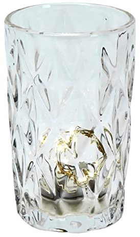 Longdrink Glas Wasser Saft Trink Basic klar H=13cm hoch Bar 300ml Raute edel