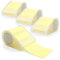 WAYTEX 4 Rollen Haftnotizen, wiederverwendbar, selbstklebend, mit 4 Abrollblättern, Breite 5 cm, Rolle à 5 m, Pastellgelb