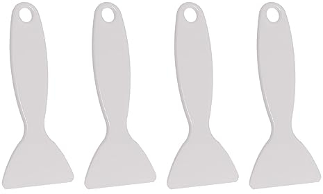 Jitnga 4 Pcs De Congelador Rascador De Hielo, Descongelador De Plástico Pala De Hielo Nevera 13.5Cm/5.3Pulgada,Aplicar Para Para Cocina Casera (Blanco)