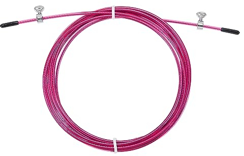 PATIKIL 10 pies Velocidad Salto Cuerda Reemplazo Cable, 2,5 mm Profesional Saltar Cuerda Acero Alambre Reemplace por Cuerdas Salto Alta Velocidad, Rosa