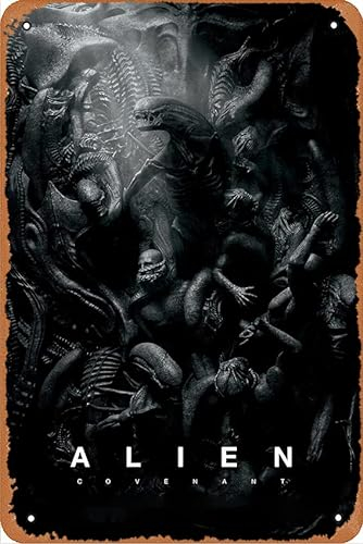 Filmposter Alien Classic Horror Covenant Film Metall Blechschild Benutzerdefinierte Metallschild 8 x 12 Zoll Bar Cafe Restaurant Heimdekoration