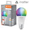 Ledvance SMART+ MATTER LED-Lampe, weiße Frost-Optik, 14W, 1521lm, klassische Glühlampenform mit E27, Farblicht und Weißlicht, App- oder Sprachsteuerung, bis zu 20.000 Std. Lebensdauer, single pack