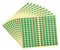 sourcing map QC-Bestandsetiketten, ovale selbstklebende Aufkleber 9 x 13 mm für Qualitätskontrolle, Lagerbestand, Packung mit 10, grün