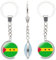 vmcoatdu Schlüsselanhänger mit Nationalflagge, doppelseitig, drehbar, Geschenk für Männer und Frauen, Edelstahl, Glas, Sao Tome und Principe, Einheitsgröße