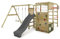 FATMOOSE Spielturm Klettergerüst ActionArena Air mit Schaukel & Rutsche, Outdoor Kinder Kletterturm mit Leiter, Basketballkorb & Spiel-Zubehör für den Garten (anthrazit)