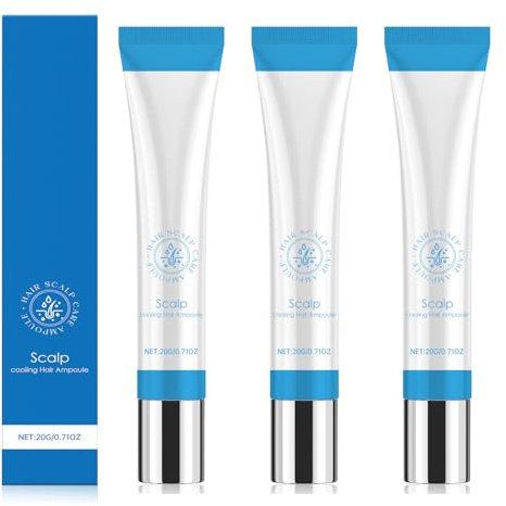 1/2/3 PCS Scalp Serum Hair Ampoule, Haar Serum Rollerball (3 PCS) | mit Kühlendem Effekt,Hält Kopfhaut Sauber,Nicht Fettig,Verbessert Haarglanz,Ideal für Fettige&Empfindliche Kopfhaut,Scalphy