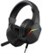 Gaming Headset for PC, PS4, PS5, PC, Xbox One, Switch, Wired Gamer Headphones with Microphone, Ergonomic Design Over Ear Computer Headset with 3.5mm Jacks & LED Lights, Black