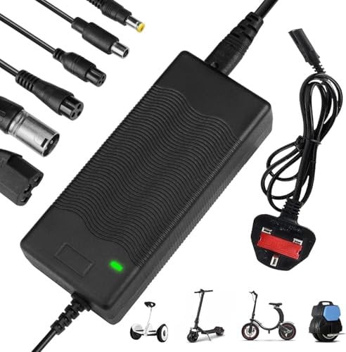 42V 2A Electric Scooter Charger,Universal with 6 Connections for 36V Li-ion Battery,for Xiaomi Scooter,Electric Bike, Mobility Scooter,Self-Balancing Scooter