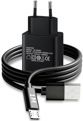 Micro USB Netzkabel für Fire TV Stick 4K Plus Ladegerät 5V2A USB Stecker Mikro USB Ladekabel 1M Kabel Kompatibel Fire TV Stick HD 2024/ Plus / Select / Lite /1/2/3 Gen/ 4K Max Charger Nur zum Aufladen