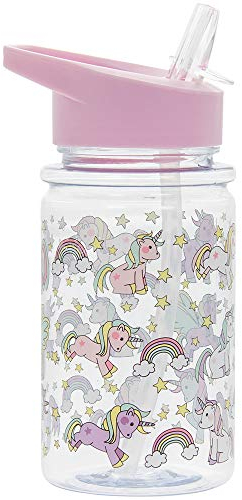 Lesser & Pavey Little Stars Unicorn Drinking Bottle, Multicolour, Height 17cm