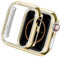 Yolovie Kompatibel für Apple Watch Hülle 44mm SE Series 6 5 4, Harter PC Bling Gehäuse mit glitzernden Strass-Steinen in Diamant Gestell Schutzhülle Stoßstange Frauen für iWatch (Gold)