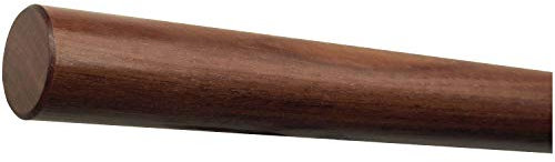 TIBU Nussbaum Holz Handlauf Geländer 30-500cm Wandhandlauf Wand Treppe, Länge: 1200 mm / 120 cm / 1,2 m Enden:gefast