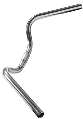 SENQI Mountain Bike Road Bike Handlebar Vintage Style Riser Bar Aluminum Alloy (25.4MM x 600MM,Silver)