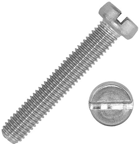 Zylinderschrauben mit Schlitz M4x12 mm aus Edelstahl A2 (20 Stück) | DIN 84 - Gewindeschrauben - Schrauben von MESAROS®