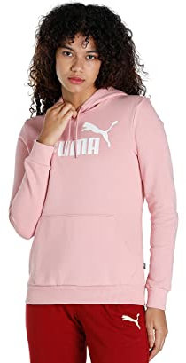 Puma Ess Logo Hoodie FL Felpa, Rosa da Sposa, M Unisex-Adulto