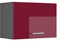 Vicco Hängeschrank R-Line, hängender Küchenschrank, Bordeaux Hochglanz/Anthrazit, 60 cm Flach