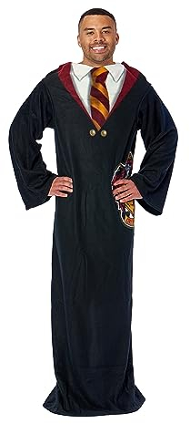 Northwest Uni Adult Silk Touch Comfy Throw Blanket with Sleeves, 48 X 71 Tragbare Decke, Harry Potter Hogwarts Rules