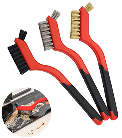 G/S 3-Teiliges Set Reinigungsbürsten Für Küche, Badezimmer, Garten - Edelstahlborsten, Metall, 3 Stück