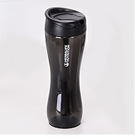 TYUTYU 500 ML 4 Bouteille de Shake de Nutrition Couleur de Bonbons avec Poudre de protéines avec Balance de Paille (Color : A Black)