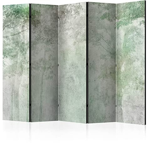 murando Akusticher Raumteiler Wald Foto Paravent 225x172 cm beidseitig auf Vlies-Leinwand Bedruckt Akustikschaum Trennwand Spanische Wand Sichtschutz Home Office Natur Botanik BŠume c-A-0222-z-c