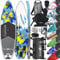SUP Board Set 305x76x15 aufblasbar, Kajaksitz, Cam Halterung, Luftpumpe, Tragetasche, Rucksack, Drybag, Beinleine, Handytasche, Teleskoppaddel, Stand Up Paddle, Paddling, Paddelboard, Surfboard, 170kg
