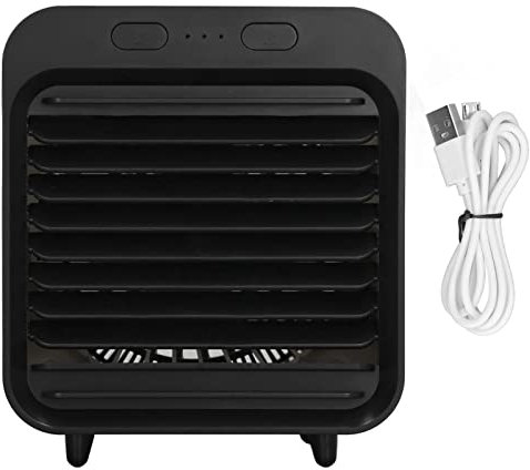 Portable Air Conditioner Fan, Personal Evaporative Air Cooler Humidifier Misting Fan, Small Room Office Air Conditioner Desk Cooling Fan with Mist Spray for Home, Bedroom(White)