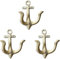 TentHome 3pcs PatèRes Crochets Muraux Antiques En Fonte PatèRes DéCoration Maritime Ancre De Garde-Robe Double Crochet Porte-Manteau Mural Crochets De Jardin Vintage (Blanche)