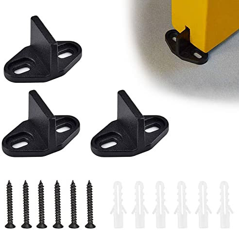 Guida Porta Scorrevole, Guida per Porta Scorrevole, 3 Pezzi Porta Scorrevole Inferiore, Guida Scorrevole per Pavimento,Guida a Pavimento,Guida Porta Scorrevole da Pavimento,per Armadio,Porta in Legno