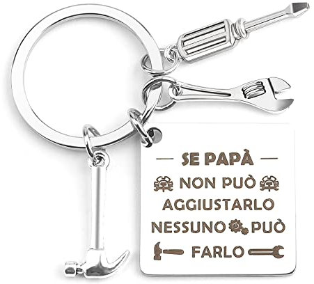QONCV Regalo Festa Del Papà, Regalo San Valentino per Papà Portachiavi Festa Del Papa Idee Originali, Regali per La Festa Del Papa Natale Compleanno