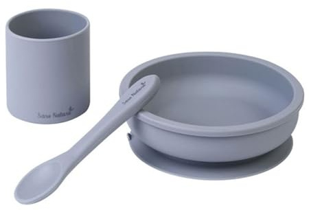 SARO Baby - Silicone Food Set 3 Pieces Mist Blue