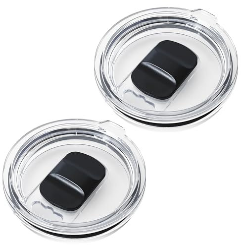 AICMEI Replacement lids for 2 spill-proof stainless steel travel mugs,Open/Close, Straw Friendly, Suitable for cups with mouth size of 3.7-3.74 inches(30 OZ)