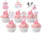 Gyufise Cupcake-Aufsätze für Babypartys, Mädchen, Schwan, Schnuller, Wolke, Mond, Stern, Baby-Mädchen, Cupcake-Picks, Oh Baby, It's a Girl, Kuchendekorationen für Babyparty, Kindergeburtstag,